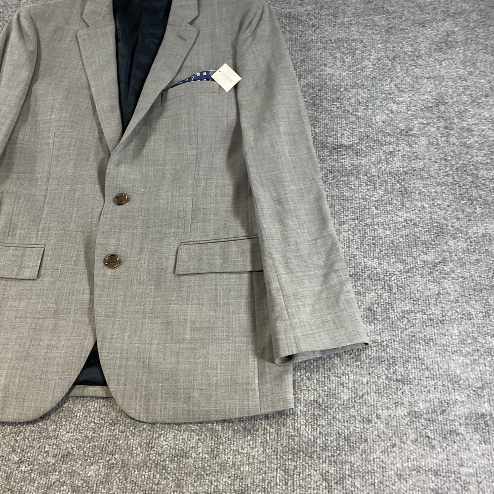 J.Crew Thompson Voyager Sport Coat Blazer 40R 100% Wool Gray Mens Suit Jacket - Picture 3 of 15